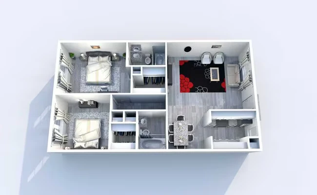 B2 Renovated 424 floor plan